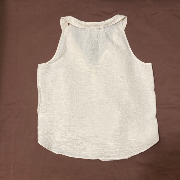 PILCRO TIE-FRONT, BUTTON DOWN FRONT, CREAM BLOUSE. LARGE - Picture 5 of 9